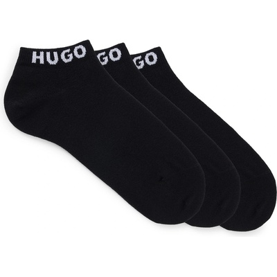 Hugo Чорапи Hugo Three Pack Logo Cuff Ankle Socks - Black