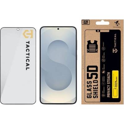Tactical Samsung S25 / S24 TACTICAL GLASS SHIELD PRIVACY STEALTH 5D стъклен екранен протектор 5D, защита от погледи, ЧЕРЕН 57983127207 (57983127207)