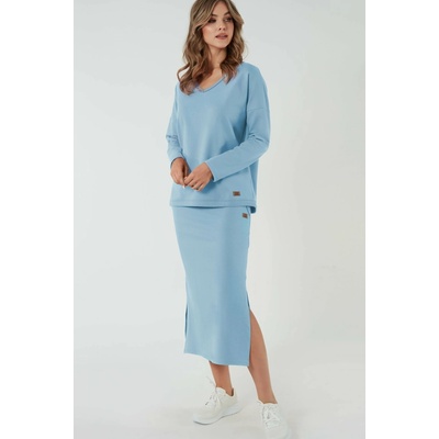 Italian Fashion sukňa Stella MAXI svetlomodrá
