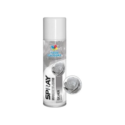 Food Colours Farba v spreji Silver Strieborný 250 ml