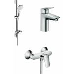 Hansgrohe Смесител Hansgrohe Logis 100 за мивка и душ, гланциран хром (71100000-71600000-26553400)