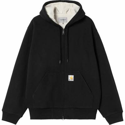 Carhartt WIP mikina s kapucňou čierna krémová