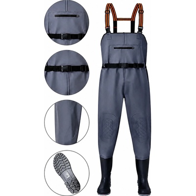 RealG RC-K-2562 Brodící kalhoty s opaskem, vel. 42, šedé