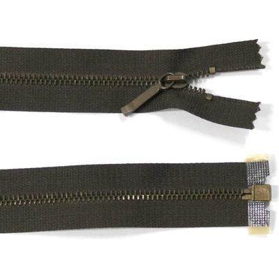 Kovový zip no.3 rozepínací 65cm - více barev Barva: tmavě hnědá