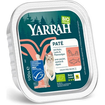 Yarrah Bio Paté losos & Bio morská riasa 6 x 100 g