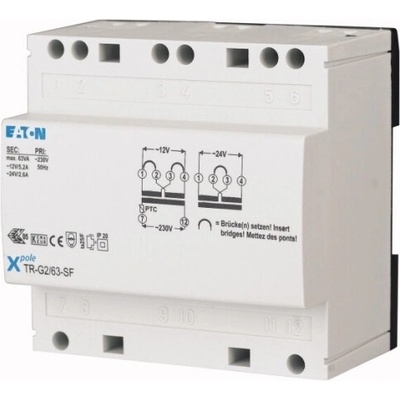 Zvonkový transformátor EATON TR-G2/63-SF 12/24V 63VA bezpečnostní 272485
