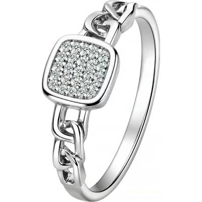 Zlaton Prsten bílé zlato kámen s diamantem 001211412217