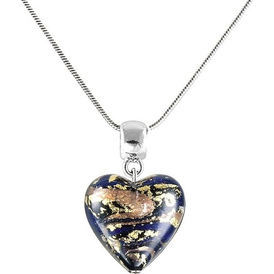 Lampglas Magický náhrdelník egyptian heart s 24-karátovým zlatom v perle NLH26