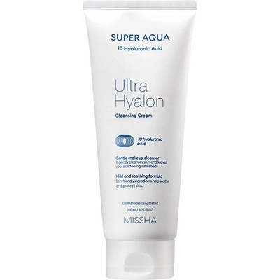 Missha Super Aqua Почистващ крем Ultra Hyalron, 200 ml