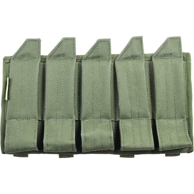 AS-Tex Samosvorná zásobníková Molle pro 5x MP5/EVO3 zelená