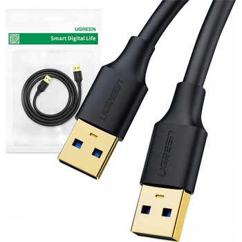 Ugreen 10370 Priama zástrčka USB-A, 1m, černý