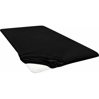Biberna Jersey napínací prostěradlo na matracový topper černá 90-100x200