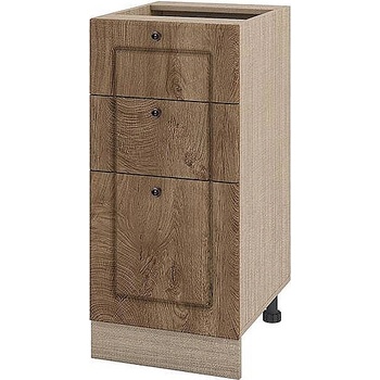 Image 1 of ИРИМ Долен кухненски шкаф с три чекмеджета Сити МФ-Дъб натурал-06-27 40 см десен