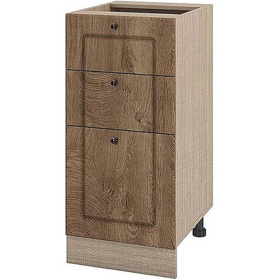 ИРИМ Долен кухненски шкаф с три чекмеджета Сити МФ-Дъб натурал-06-27 40 см десен