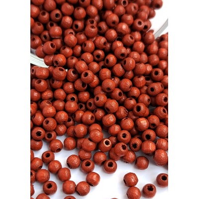 Detoa dřevěné korálky hnědé 4 mm 10 ks – Zboží Dáma