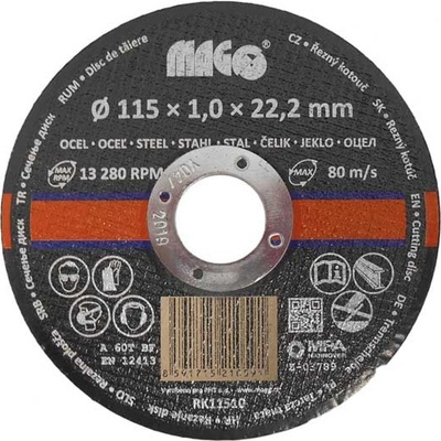 Magg Řezný kotouč 115 x 1,0 x 22,2 mm RK11510