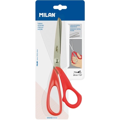 Nožnice MILAN kancelárske červené 8"/20 cm