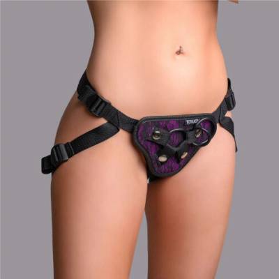 Get Real klasický strap on s krajkou pro ženy