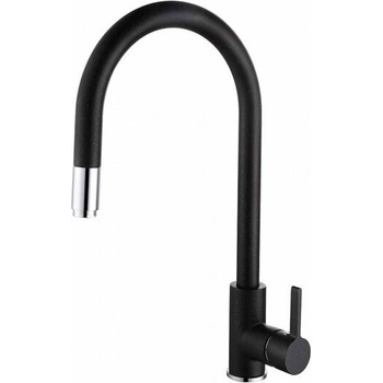 Inter Ceramic Кухненски смесител icf 263006 black - стоящ, с изтеглящ душ (263006 black)