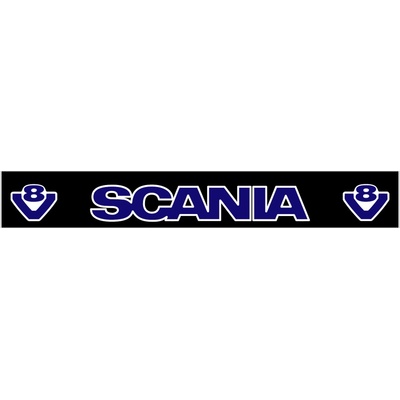 Zástěrka Scania V8 návěsová 2400x350 černá se znaky V8