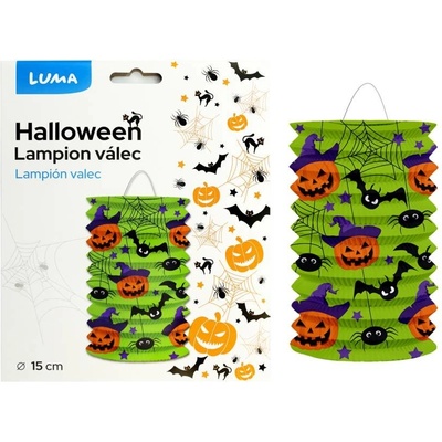 Lampion 15cm válec HALLOWEEN netopýr LUM