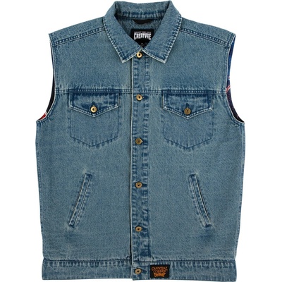 Creature vesta Cannibal Corpse Vest Denim Top Lt Denim