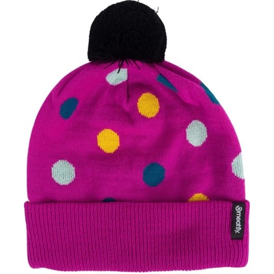 Meatfly Dot beanie Berry Pink Dots