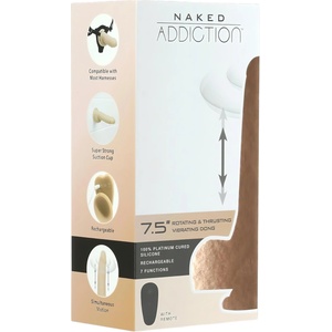 Addiction Naked Addiction Thrusting 7, 5 - тласкащ вибратор (19 см, телесен)
