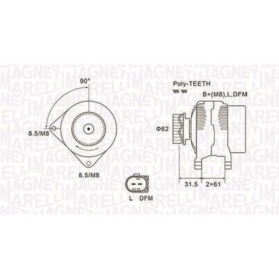 Alternátor MAGNETI MARELLI 063731820010