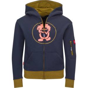 TROLLKIDS Детски суичър Trollkids Kids Sortland Jacket Hoodie - Navy / Spruce Green - размер 164 (EU) (704-1558-3719)