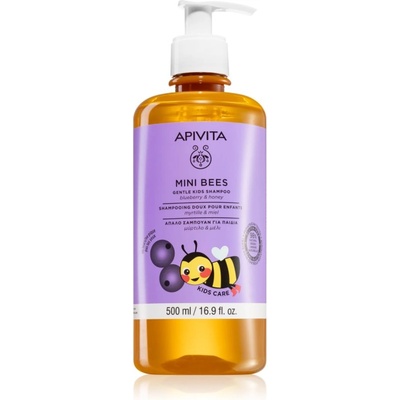 APIVITA Mini Bees Gentle Kids Shampoo Blueberry & Honey шампоан за тънка коса за деца 500ml