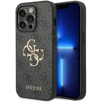 GUESS Кейс Guess GUHCP15L4GMGGR за iPhone 15 Pro 6.1"", сив / сив, твърд, 4G Big Metal Logo (KXG0074556)