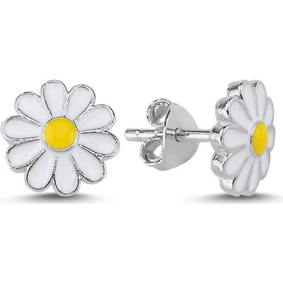 Lunica Stříbrné náušnice SEDMIKRÁSKA 0863