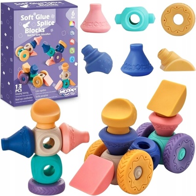 Woopie toys Mäkké gumené kocky pre najmenších