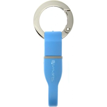 4smarts Кабел тип ключодържател за всички устройства с MicroUSB (10 см) - 4smarts KeyRing MicroUSB Cable (син) (4S468760)