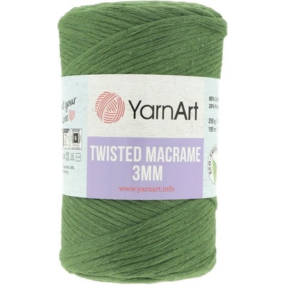 YarnArt Macrame Twisted 250g 3mm 787 army zelená