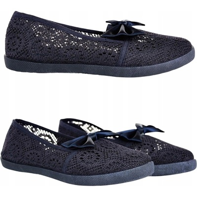 Detské čipkované baleríny s mašľou 6239