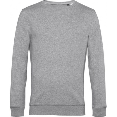 mikina Organic Crew šedá žíhaná