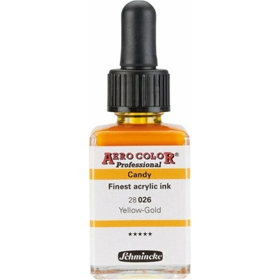 Schmincke Aero Color akrylový atrament Professional Candy 28 ml 026 zlatožltá