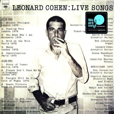 Leonard Cohen - Live Songs (Reissue) (LP) (0889854353414)
