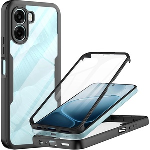 Techsuit Калъф за Oppo A6x 4G / 5G / A6k 4G - ColorVerse 360 Series + протектор - Techsuit - Черен