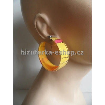 Bizuterka-eshop.cz kruhy 03878 žluté široké
