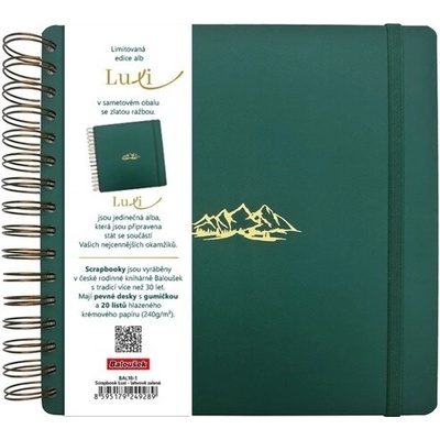 Scrapbook Luxi - 210x210 - lamino - lahvově zelená