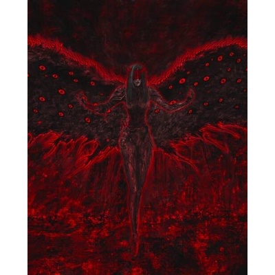 Plakát, Obraz - The woman with wings, dark fantasy illustration, Andrii Kysliak, 30 × 40 cm – Zboží Mobilmania