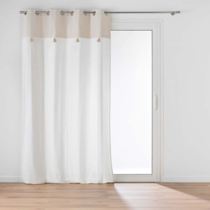 douceur d'intérieur Бяло/бежово перде със смес от памук 140x240 cm Milano - douceur d'intérieur (1612903)