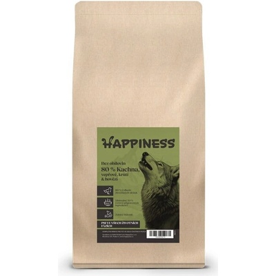 Happiness Wilderness80 kachna vepřové krůtí & hovězí 2 kg