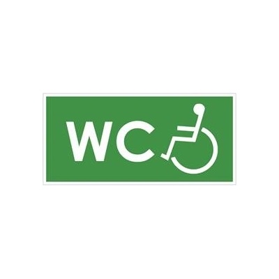 WC PRO INVALIDY, zelená, plast 1 mm 190x90 mm