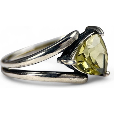 Drakkaria stříbrný prsten CITRÍN triliantový brus P39570