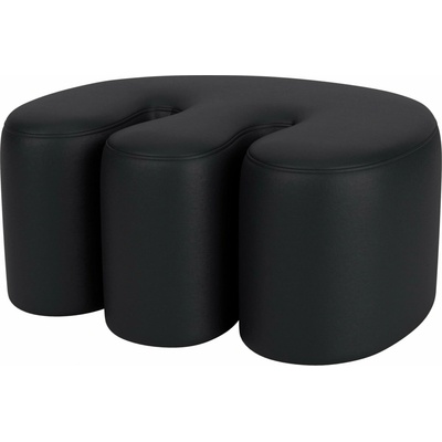 Hem Pouf Palma Medium Black Leather, 92694