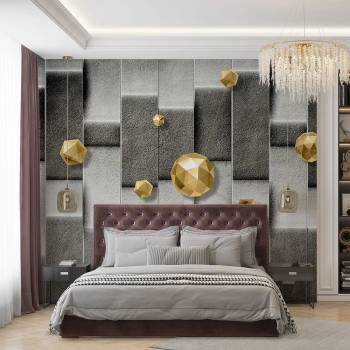 Image 1 of Art gift Фототапет златен абстракт